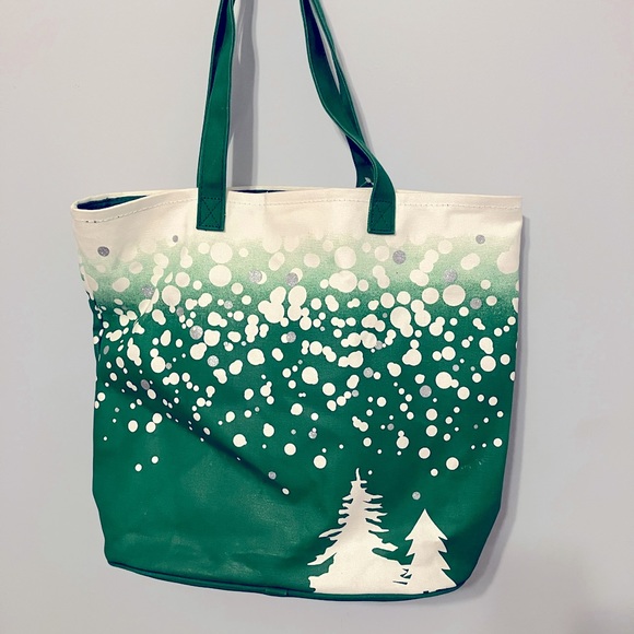 Barnes & Noble Retired Tote Bag NWT holiday sparkle cardinal - Picture 5 of 11